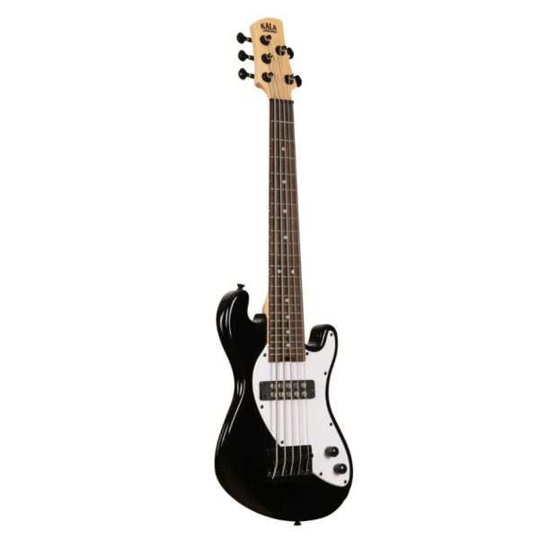 Kala Solid Body 5-String Fretted U-Bass, Black - Image 3