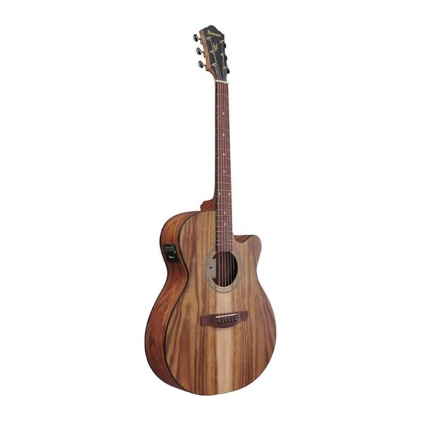 Ibanez V Series VC40WSCE-OPB Cutaway Concert Electro Acoustic Guitar, Open Pore Brown - Image 3