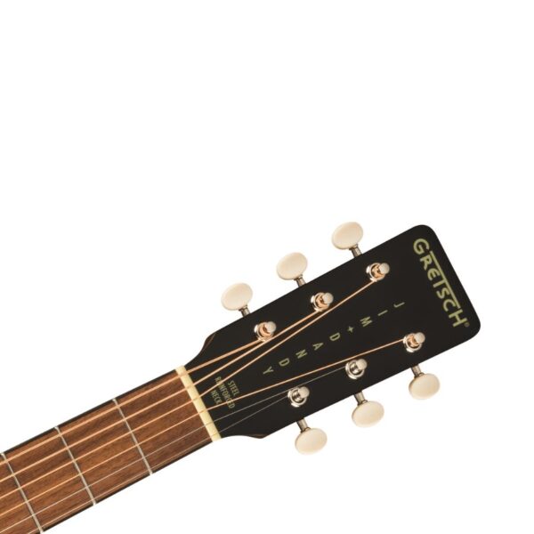 Jim Dandy Deltoluxe Parlor Acoustic Guitar, Tortoiseshell Pickguard, Black Top - Image 5