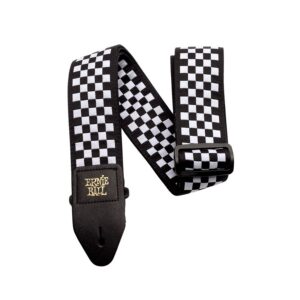 Ernie Ball Jacquared Strap, Black & White Checkered