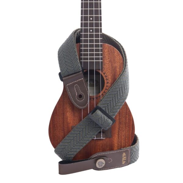 Kala STP-HOLV Handmade Ukulele Strap, Olive - Image 2