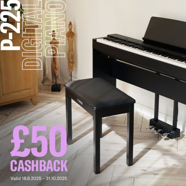 Yamaha P-225 Portable Piano, Black - Image 2