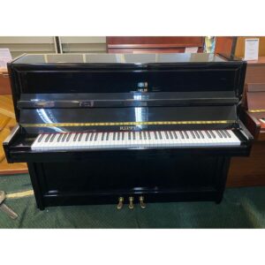 Second Hand Rippen Upright Piano, Polished Black, c.1987