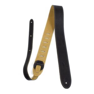Roksak RSLS-6552 2" Italian Leather Guitar Strap, Black
