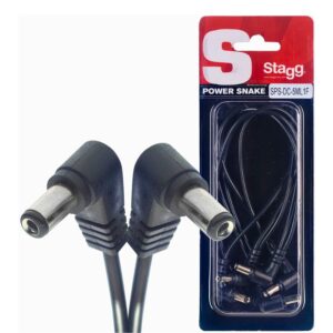 Stagg SPSDC5ML1F 5-Effect Pedal DC Supply Cable, Right Angle Daisy Chain