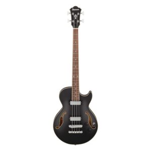 Ibanez Artcore AGB200-BKF Semi-Hollow Body Bass Guitar, Black Flat