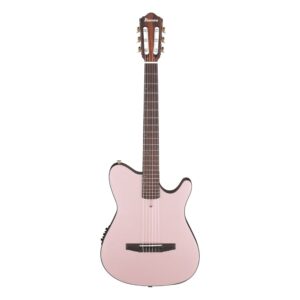 Ibanez FRH10N-RGF Slimline Electro Acoustic Guitar, Nylon Strings, Rose Gold Metallic Flat