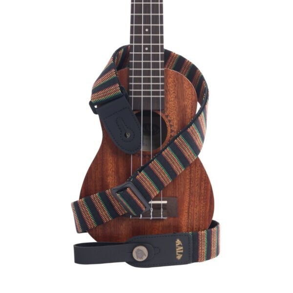 Kala STP-SRAST Handmade Ukulele Strap, Rasta - Image 2