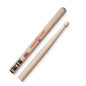 Vic Firth American Classic 5A Drum Stick, Wood Tip