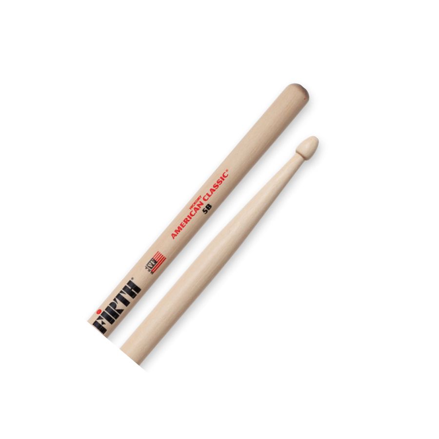 Vic Firth American Classic 5B Drum Stick, Wood Tip