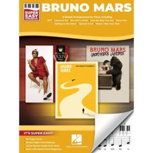 Bruno Mars, Super Easy Songbook, Piano or Keyboard