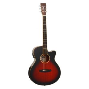 Tanglewood Winterleaf TW4TLCEAVB Thinline Super Folk Electro Acoustic Guitar, Autumn Vintage Burst