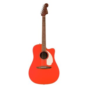 Fender California Standard Redondo Cutaway Electro Acoustic Guitar, Fiesta Red