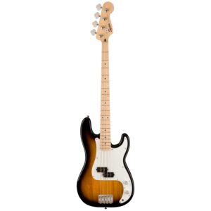 Squier Sonic Precision Bass, Maple Fingerboard, White Pickguard, 2-Colour Sunburst