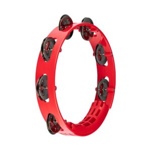 Meinl Headliner HTT8R 8" Tour Tambourine, 1 Row, Steel Jingles, Red