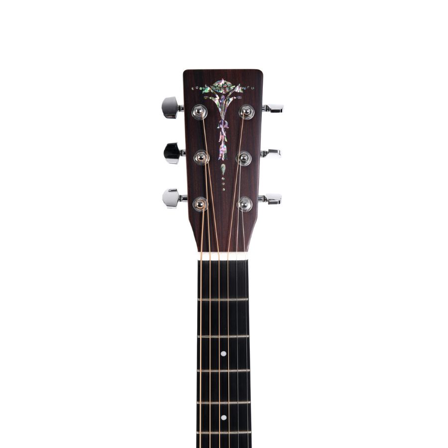 Sigma SE Series GTCE Electro Acoustic Guitar, Solid Sitka Spruce Top, Tilia B&S, Torch Inlay - Image 4