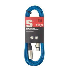 Stagg SMC3 BL XLR-XLR Microphone Cable, 10ft / 3m, Blue