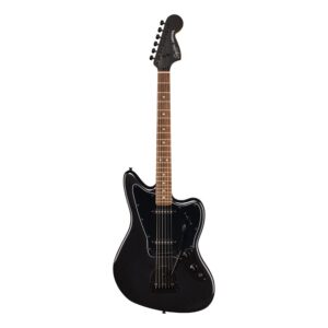 Squier Affinity Jaguar Electric Guitar, Matching Headstock, Metallic Black