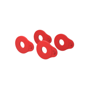 D'Addario Flex Lock Strap Blocks, 4 Pack, Red