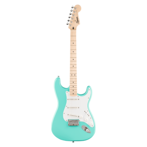 Squier Sonic Stratocaster HT Electric Guitar, Maple Fingerboard, White Pickguard, Sea Foam Green