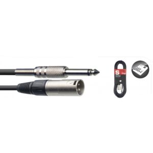 Stagg SAC3PXMDL XLR Male -Mono Jack Male Audio Cable, 10ft / 3m