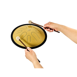 Meinl Sonic Energy CSTD3G Compact Steel Tongue Drum ,10", D Minor, 8 Notes, Gold