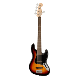 Squier Affinity Jazz Bass V, Laurel Fingerboard, Black Pickguard, 3-Color Sunburst