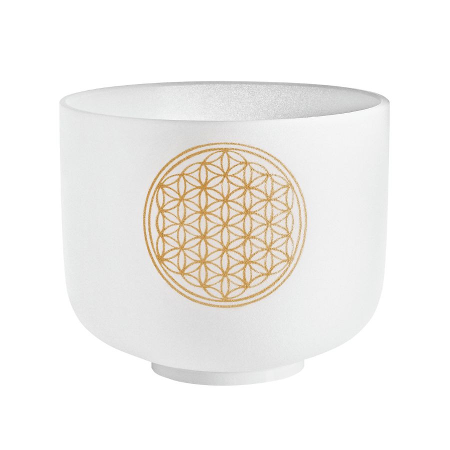 Meinl Sonic Energy PCSB8FOL Crystal Singing Bowl, 8", Flower of Life, 128Hz