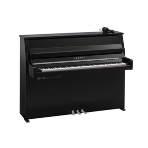 Yamaha B10SC3 Silent Upright Piano, Polished Black, Chrome Fittings