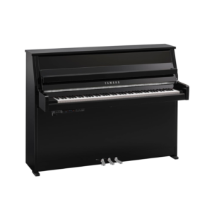 Yamaha B10TC3 TransAcoustic Upright Piano, Polished Black, Chrome Fittings