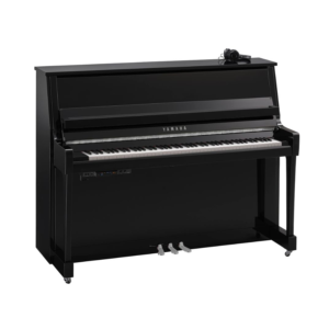 Yamaha B20SC3 Silent Upright Piano, Polished Black, Chrome Fittings
