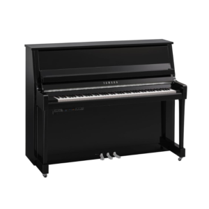 Yamaha B20TC3 Transacoustic Upright Piano, Polished Black, Chrome Fittings