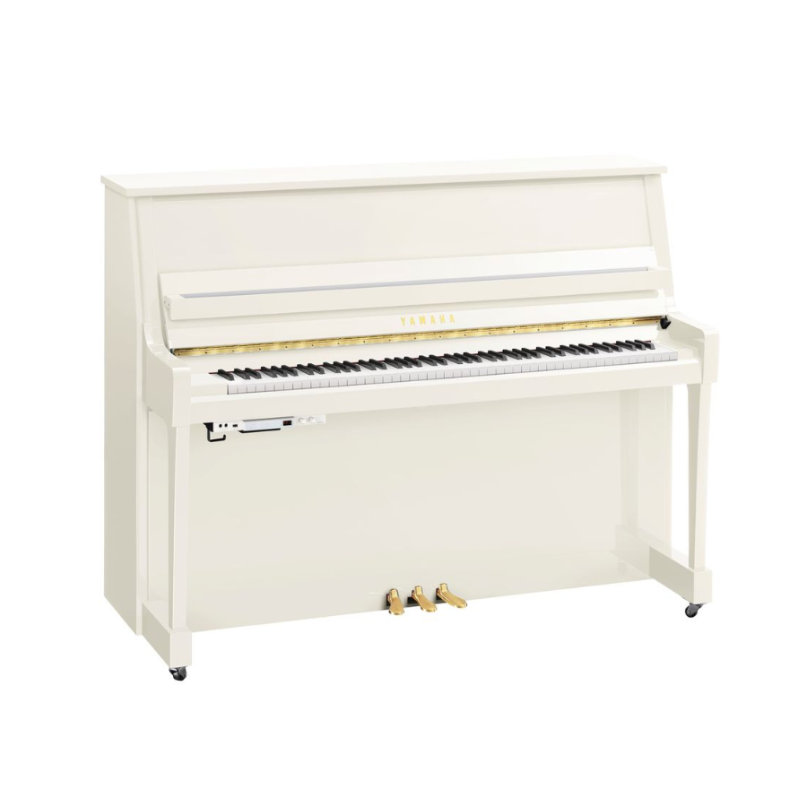 Yamaha B20TC3 Transacoustic Upright Piano, Polished White
