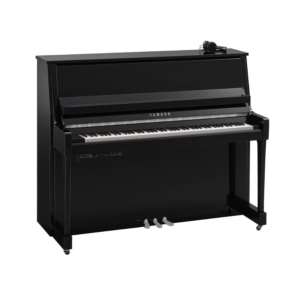 Yamaha B30SC3 Silent Upright Piano, Polished Black, Chrome Fittings