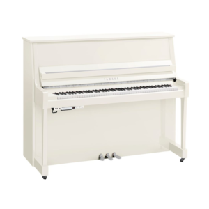 Yamaha B30TC3 Transacoustic Upright Piano, Polished White, Chrome Fittings