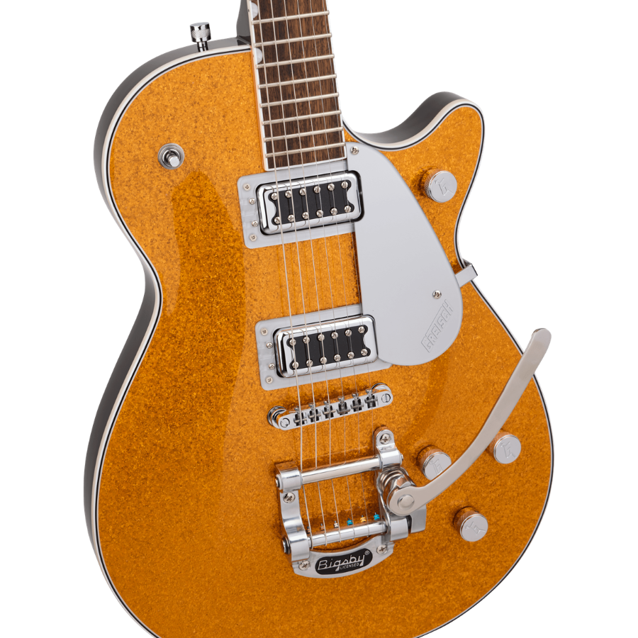 Gretsch G5230T Electromatic Sparkle Jet Single-Cut with Bigsby, Gold Sparkle - Image 3