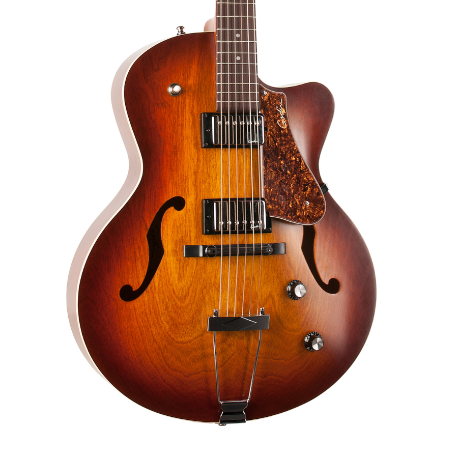 Godin 5th Avenue CW Kingpin II HB Semi Acoustic Guitar, Cognac Burst - Image 3