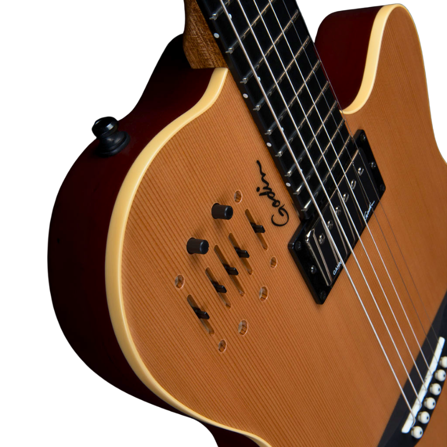 Godin A6 Ultra Electro-Acoustic Guitar, Natural, with Bag - Image 3
