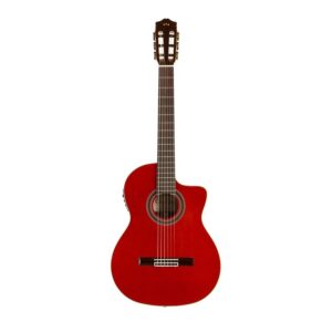 Cordoba GK Studio Negra Guitar Cutaway Electro Nylon Guitar, Wine Red