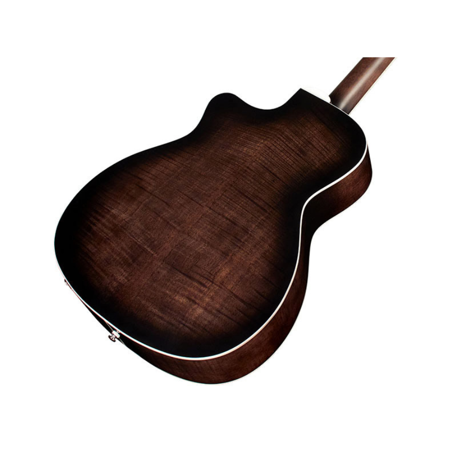 Guild OM-260-CE-TBB Electro Cutaway Acoustic Guitar, Trans Black Burst - Image 6