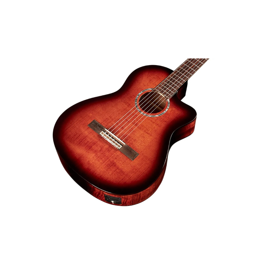 Cordoba Fusion 5 Edge Burst Electro Cutaway Nylon Guitar, 16" Radius/14mm Nut - Image 3