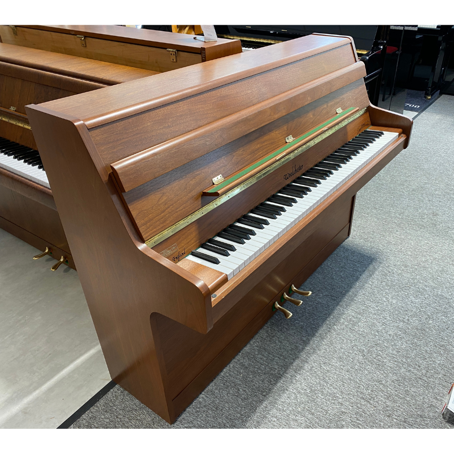 Second Hand Woodchester Elmore Upright Piano, Satin Cherry - Image 3