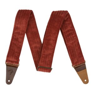 Fender 2" Corduroy Guitar Strap, Antique Cherry