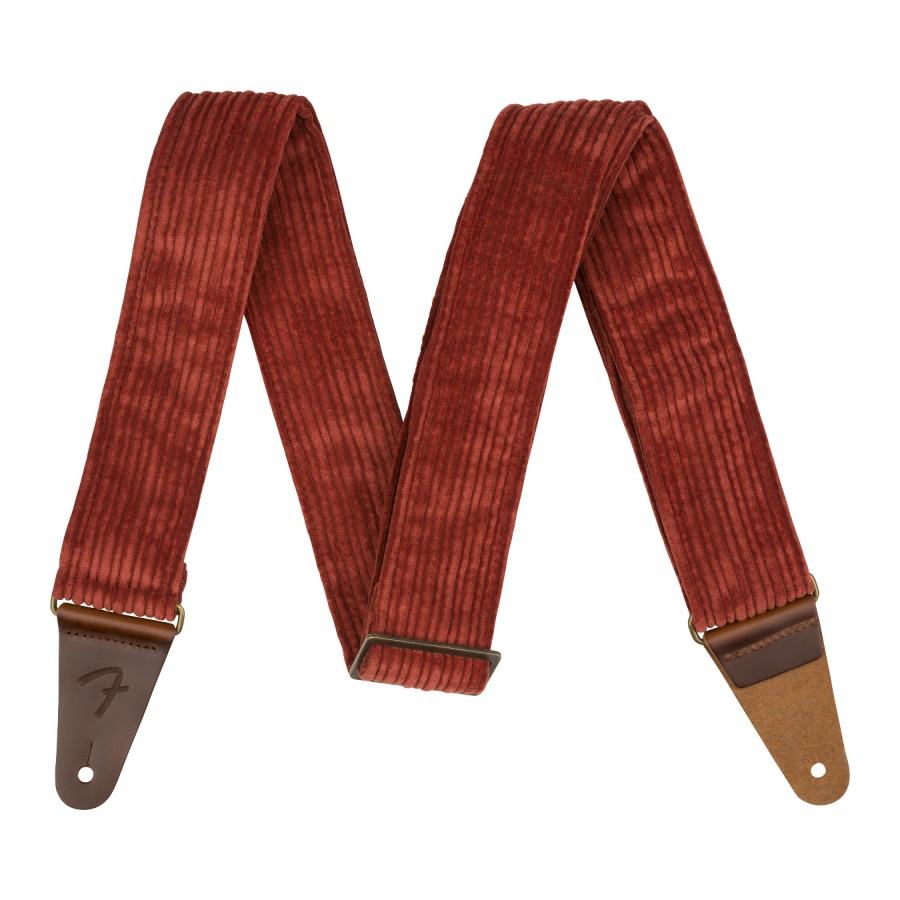 Fender 2" Corduroy Guitar Strap, Antique Cherry