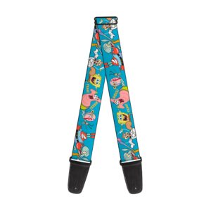 Buckle-Down WSQ079 SpongeBob SquarePants Guitar Strap, Blue