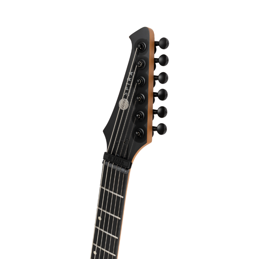 Spira T-400 Baritone Electric Guitar, Satin Black - Image 4