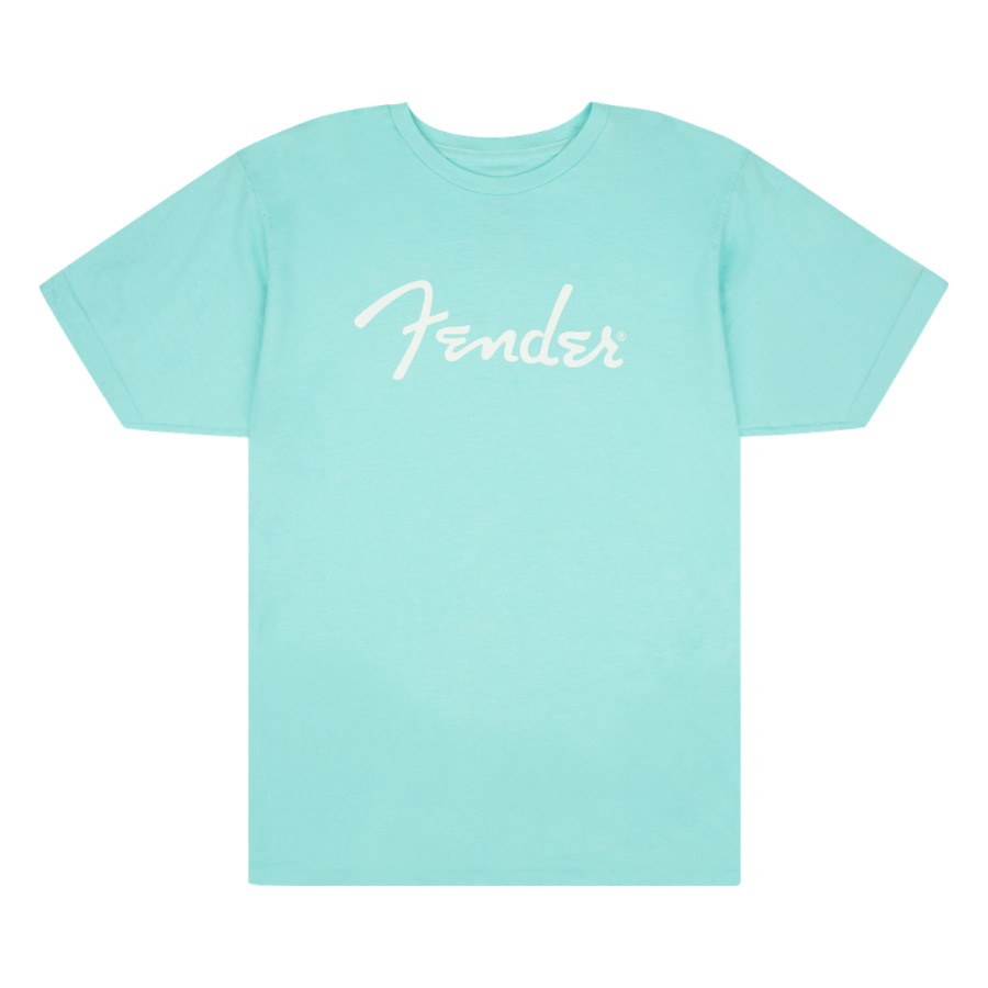 Fender Spaghetti Logo T-Shirt, Daphne Blue, Large