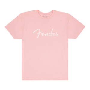 Fender Spaghetti Logo T-Shirt, Shell Pink, Large