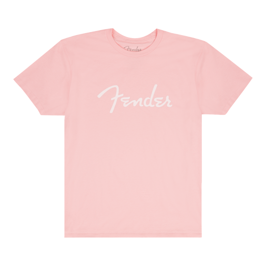 Fender Spaghetti Logo T-Shirt, Shell Pink, Large