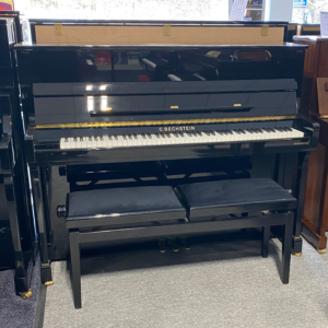 Second Hand Bechstein 188 Upright Piano, Polished Black, c. 1993